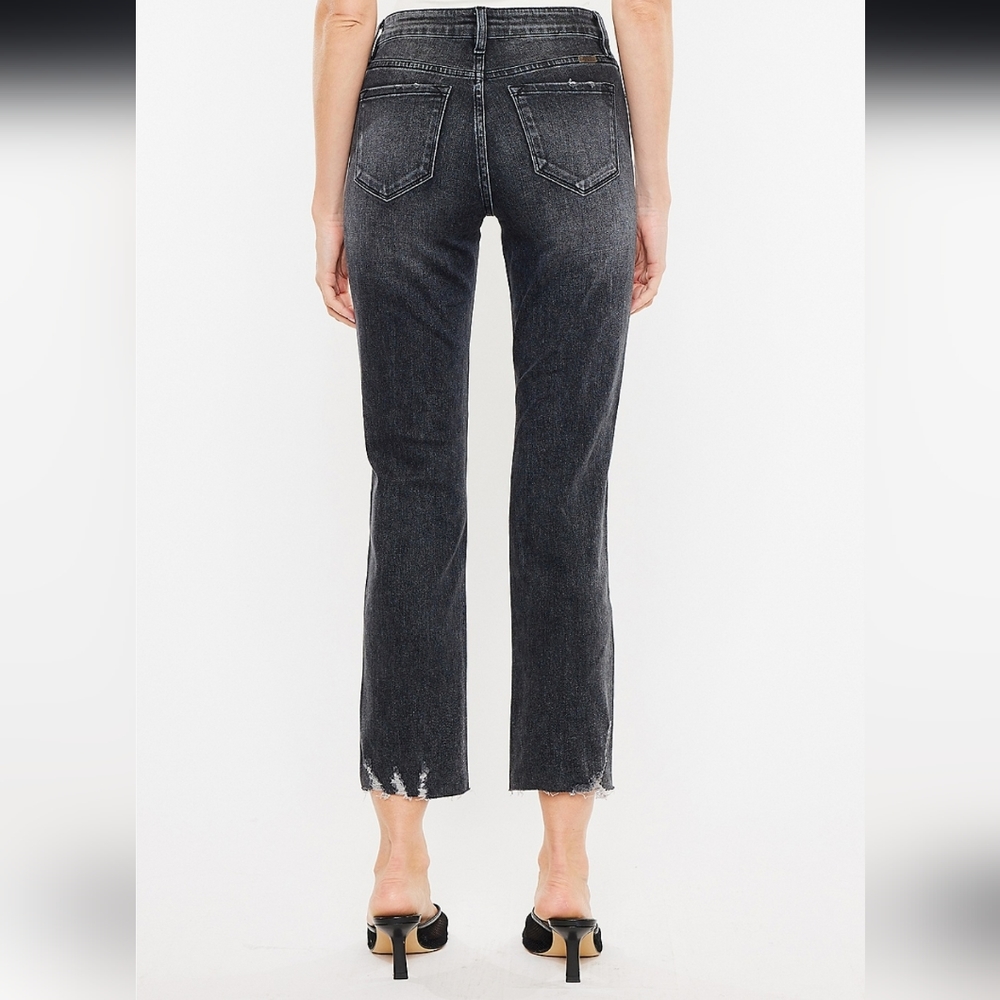 SOLD Kancan charcoal ankle length straight leg mid rise, Size 31/15 - Picture 6 of 16